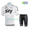 Fahrradbekleidung Radtrikot Kurzarm + Radhose Kurze 2017 Team Sky Kinder N003 